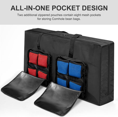 600D 4'x2' ALSLEA Cornhole Board Carry Bag - Heavy-Duty Oxford Storage Case Fits Regulation Boards | Tailgate, Beach