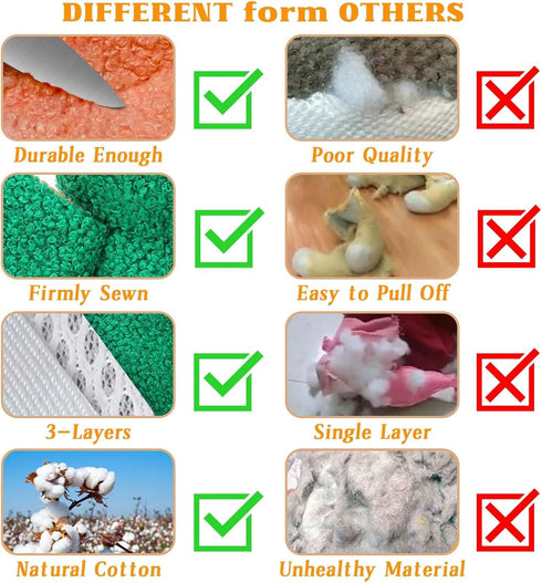 Ankinghor 3-Layered Stuffed Dog Toys for Medium Large Dogs, Large Plush Squeaky Dog Toys to Keep Them Busy for Small
