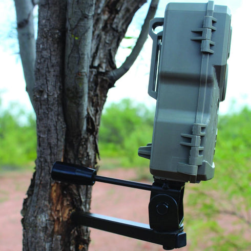 HME Trail Camera Holder Tree Mount with 360-degree Rotational Camera Head, Compact Design