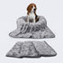 Soft Fluffy Fleece Pet Blanket for Dog Cat, Cute Print Design, Small (23x16) Puppy Kitten Blanket in Grey