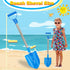 Frebuta 29in 3PC Heavy Duty Beach Shovel, Thickened Metal Sand Shovel with Stainless Steel Foam Handle Non-Slip Grip