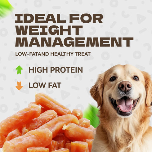 10.58oz Chicken Sausage Dog Treats, High Protein Chicken Jerky Training Treats Skiny Coat Soft Dog Chews Pet Snacks