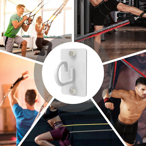 Resistance Band Wall Anchor, Workout Wall Mount Anchor, Exercise Band Hook, White Workout Band Holder