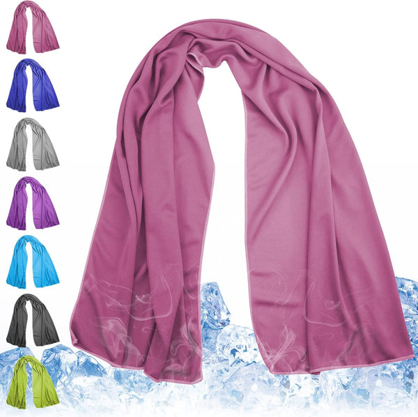 Ice & Sweat Towels, 43.3" x 15.7" - Cooling Neck Wraps for Quick Cool Down in Summer Heat for Gym, Running, Golf, Yoga