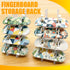 KAKUPPA 5-Slot Mini Fingerboard Display Rack, Transparent Acrylic Finger Skateboard Storage Stand, Finger Board