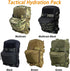 Tactical MOLLE Hydration Pack for 2L Water Bladder, Lightweight Nylon for Hiking, Running, Biking, Climbing