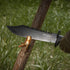 FLISSA 15-inch Tactical Bowie Knife with Sheath, Fixed Blade Survival Knife, Sharpener & Fire Starter for Camping