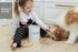 White Pet Snack Container with Easy to Open Bamboo Lid, 70 oz Dog and Cat Treat Container