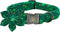 Elegant little tail Adjustable St. Patrick's Day Dog Collar with Flower, Green Clover Gift for X-Small Puppy