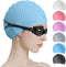 Tripsky Silicone Swim Cap - Comfortable Bathing Cap for Curly Short Medium Long Hair, Swimming Cap for Women and Men,