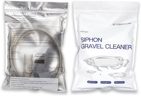 Essential Fish Tank Cleaning Tools, 8.5' Vacuum, Gravel Vacuum, and Siphon Pump for Spotless Aquarium
