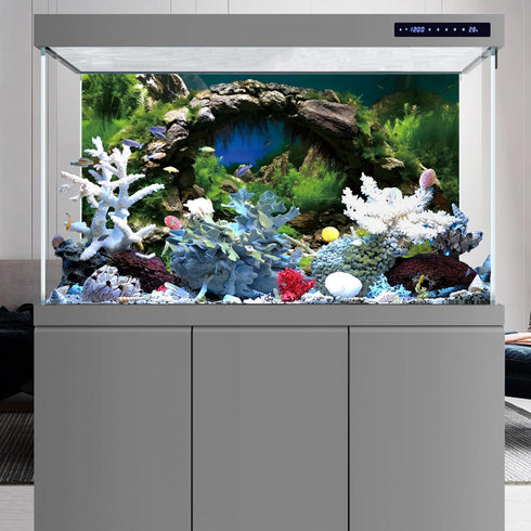 AWERT 48x24 inches Arch Stone Aquarium Background for River Bed & Lake