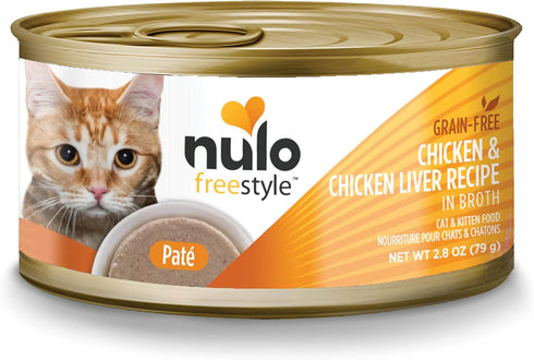Nulo Freestyle Cat & Kitten Wet Pate Canned Cat Food, Premium All Natural Grain-Free, with 5 High Animal-Based Proteins and Vitamins to Support a Healthy Immune System and Lifestyle