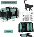 Cat Carrying Case - Soft Sided Pet Carrier for Up to 30Lbs, Portable Travel Carrier with Removable Fleece Pad,