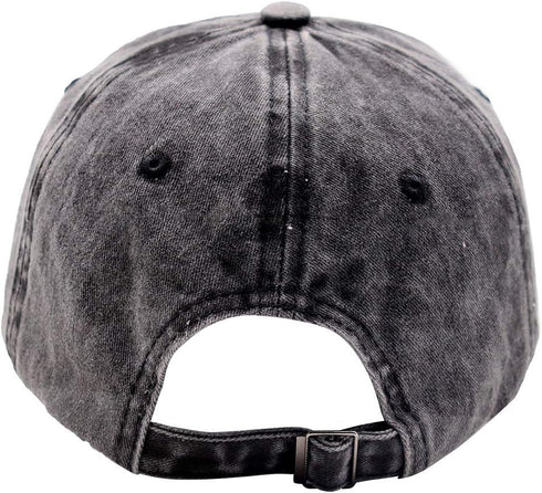 Skeleton Hand Hat, Skull Finger Baseball Cap Adjustable Washed Distressed Denim for Men Women