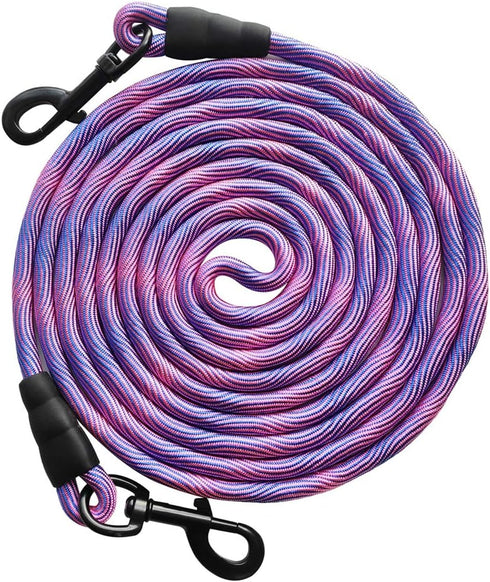 BTINESFUL Dog Tie-Out Long Tether Rope Leash, 8ft/12ft/20ft/30ft/50ft/75ft for Large Medium Small Dogs, Outdoor