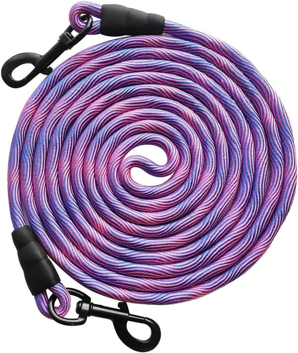 BTINESFUL Dog Tie-Out Long Tether Rope Leash, 8ft/12ft/20ft/30ft/50ft/75ft for Large Medium Small Dogs, Outdoor