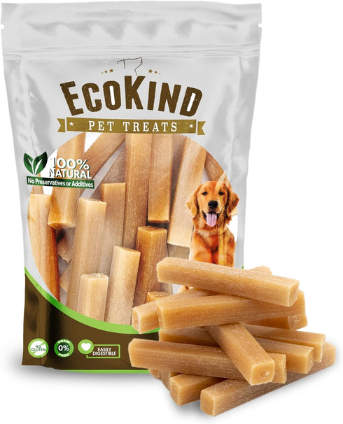 EcoKind Pet Treats Premium Gold Peanut Butter Flavored Churro Chews | All Natural Himalayan Yak Cheese Chew for Small