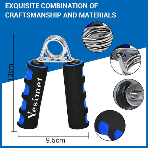 Hand Grip Strengthener Set, 2 Pack Forearm Exerciser and Finger Gripper, Soft Foam Trainer for Increasing Grip