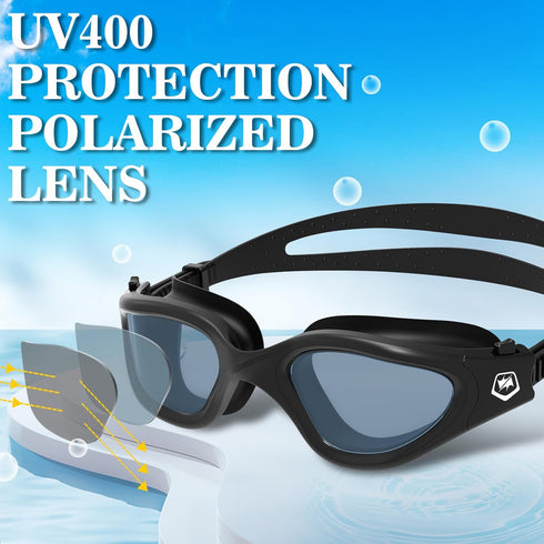 WIN.MAX Polarized Swimming Goggles Swim Pool Goggles Anti Fog Anti UV No Leakage Clear Vision for Men Women Adults