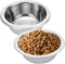4 Pack Stainless Steel Dog Bowls, 8 Inch Basic Metal Food and Water Dish for Small Large Dogs, Puppy