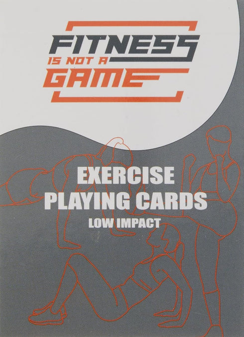 Low-Impact Exercise Playing Cards, 52-Card Deck for All Fitness Levels, Bodyweight Strength Training & Cardio, Fun