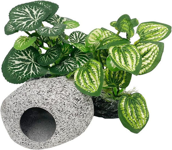 Smoothedo-Pets Aquarium Plants Betta Fish Tank Decorations, 4inch/2pcs Soft Silk Artificial Plant for Fish Hides