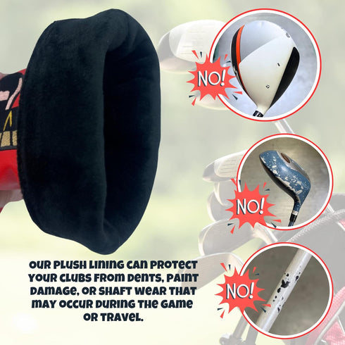Funny Golf Club Covers, The Hammer Driver Headcover and Little Hammer Fairway Wood Head Covers, Golf Accessories for Men