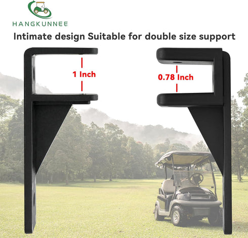 Golf Cart Armrest with Cup Holder for EZGO Club Car Yamaha, No Drilling Required Rear Seat Kits