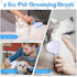 Dog Bath Brush with Soft Silicone Bristles, Rubber Scrubber for Grooming Short and Long Hair Pets (Blue)