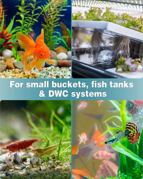 Pawfly Aquarium Air Stone 1 Inch - Fish Tank Aerator Bubble Diffuser for Nano Air Pumps (10 Pack)