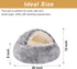 Dog Beds for Small Dogs, Washable Cute Cat Bed Cave, Cozy Nook Pet Bed for Small Medium Pets (Grey, 20" x 20")