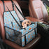 BYGD Pet Dog Booster Seat, with Upgrade Support Rod, Breathable and Foldable Pet Car Basket, Pet Dog Car Portable Seat, Suitable for Small and Medium Pets(Blue and Gray)