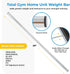 Total Gym 29 In Weight Bar, Heavy Duty Olympic Exercise Barbell for Strength & Conditioning, Silver