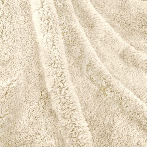 PetAmi Fluffy Waterproof Dog Blanket for Large Dogs - Soft Warm Sherpa Throw, Reversible Cat Blanket, Washable (Beige