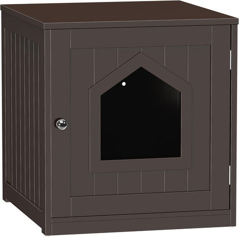 Cat Litter Box Enclosure Litter Box Furniture Hidden Wooden Washroom Litter Box Cabinet Indoor Cat House Side End Table