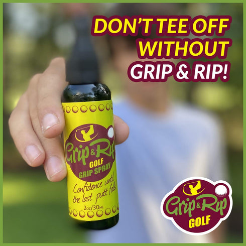 Grip & Rip Golf Grip Spray - Combat Sweat on Your Golf Grips, Ultimate Golf Grip Trainer, 4 oz