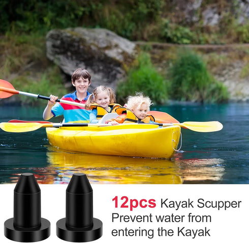 Skylety Kayak Drain Plug Silicone Scupper Plugs - Drain Holes Stopper Bung for Most Fishing Boats, 1/2 Inch Opening