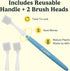 360, 2 Jasper Macrobrush Dog Toothbrush for Medium to Large Dogs, Soft-Bristled Dog Tooth Brushing Kit - Premium