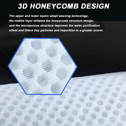 4Pcs 4inch 150 Micron Honeycomb Filter Socks, 3D Design Aquarium Filter Bags for Saltwater and Freshwater