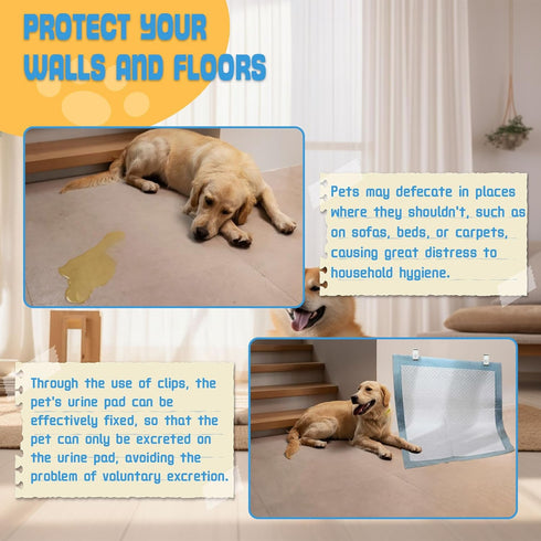 Dog Pee Pad Holder, Securely Holds Training Pads for Indoor Potty Training - Ideal for Leg-Lifting Puppies (White, 4