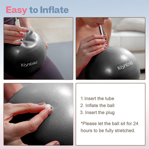 Small Exercise Ball, 9 Inch Mini Pilates Ball, Anti-Burst and Slip Resistant for Stability and Core Strength