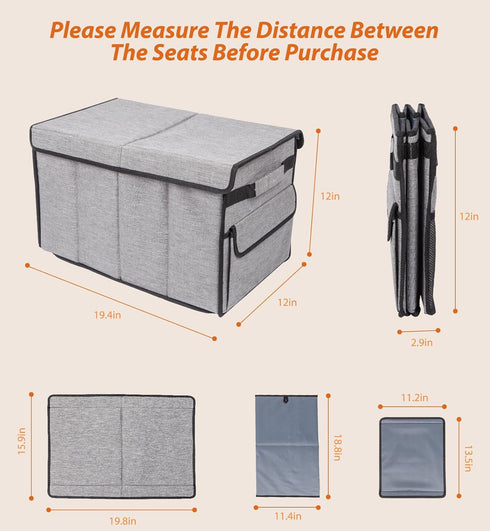 120LBS, Back Seat Extender for Dogs up to Car Seat with Pocket, Portable Dog Back Seat Extender for Road Trip, Car