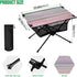 Amooorous Foldable Coffee Table Gradual Change Extendable Outdoor Grill Table with Carry Bag for Outdoor Cooking Picnic