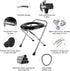 16.5"H 350LB Portable Toilet for Camping, Capacity Stainless Steel Folding Toilet with Soft Seat & Bags, Collapsible