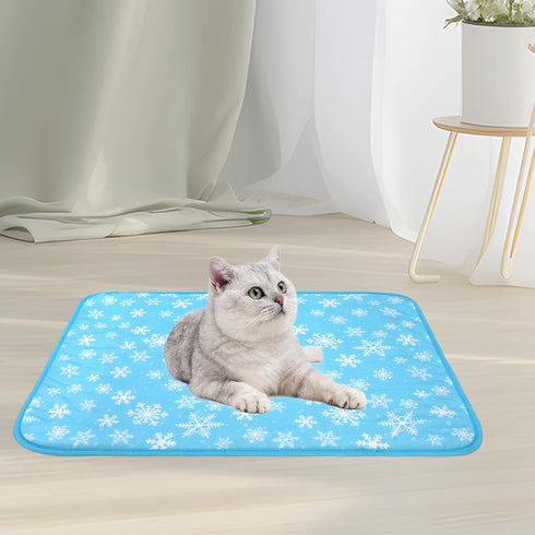 Summer NACOCO Pet Cooling Mat - Cat Dog Cushion Pad Sleeping Cool Snowflake Comfortable Soft for Pets Kids and Adults