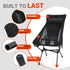 440LBS Backpacking Overmont Portable High-Back Camping Chair - Support Oversized Lightweight Folding Chair for Adults