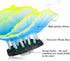 Glow Aquarium Decor by Glowing Fish Tank Decorations, 2pcs Silicone Flower Plants & 10pcs Colourful Sea Shells