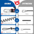 Scuba Diving Lanyard, Heavy Duty Stainless Steel Spring Coiled with Quick Release Buckle and Dive Flag Webbing Strap