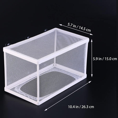Large Breeder Net for Fish Tank, Fish Hatchery Separation Net Mesh with Suction Cup